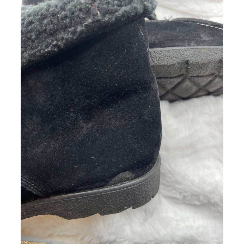 Cobbie Cuddlers Womens Ankle Boots Size 8W Black Suede Leather Booties - Picture 6 of 11